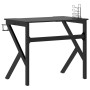 Escritorio gaming con patas en forma de K negro 90x60x75 cm de vidaXL, Escritorios - Ref: Foro24-325400, Precio: 114,09 €, De...