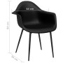 Dining chairs 2 units black PP by vidaXL, dining chairs - Ref: Foro24-338076, Price: 141,36 €, Discount: %