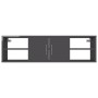 Glossy gray plywood wall shelf 102x30x29 cm by vidaXL, Shelves and shelves - Ref: Foro24-806264, Price: 52,30 €, Discount: %