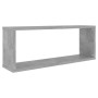 Würfelförmiges Wandregal, 4 Stück, Holzwerkstoff, Beton, 60 x 15 x 23 cm von vidaXL, Regale und Regale - Ref: Foro24-807146, ...