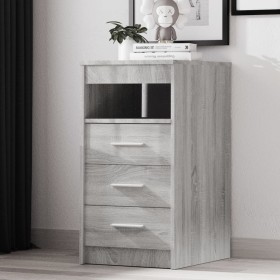 Gray Sonoma plywood chest of drawers 40x50x76 cm by vidaXL, Lockers and storage cabinets - Ref: Foro24-815094, Price: 75,99 €...