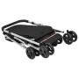 Zusammenklappbarer Hundekinderwagen aus schwarzem Leinenstoff, 100 x 49 x 96 cm von vidaXL, Kinderwagen für Haustiere - Ref: ...