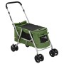 Folding dog stroller green linen fabric 100x49x96 cm by vidaXL, pet strollers - Ref: Foro24-172204, Price: 115,81 €, Discount: %