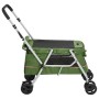 Folding dog stroller green linen fabric 100x49x96 cm by vidaXL, pet strollers - Ref: Foro24-172204, Price: 115,81 €, Discount: %