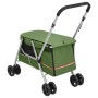 Zusammenklappbarer Hundekinderwagen, grüner Leinenstoff, 100 x 49 x 96 cm von vidaXL, Kinderwagen für Haustiere - Ref: Foro24...