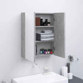 Concrete gray MDF bathroom mirror cabinet 60x15x75 cm by vidaXL, bathroom vanities - Ref: Foro24-331528, Price: 110,30 €, Dis...