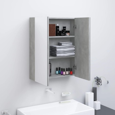 Concrete gray MDF bathroom mirror cabinet 60x15x75 cm by vidaXL, bathroom vanities - Ref: Foro24-331528, Price: 110,99 €, Dis...