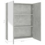 Armario de espejo de baño MDF gris hormigón 60x15x75 cm de vidaXL, Tocadores de baño - Ref: Foro24-331528, Precio: 110,30 €, ...