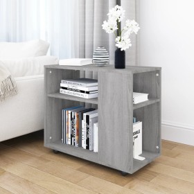 Sonoma gray plywood side table 70x35x55 cm by vidaXL, Side tables - Ref: Foro24-815106, Price: 52,19 €, Discount: %