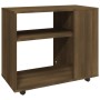 Mesa auxiliar madera contrachapada roble marrón 70x35x55 cm de vidaXL, Mesas auxiliares - Ref: Foro24-815107, Precio: 53,95 €...