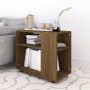 Mesa auxiliar madera contrachapada roble marrón 70x35x55 cm de vidaXL, Mesas auxiliares - Ref: Foro24-815107, Precio: 53,95 €...