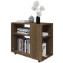 Mesa auxiliar madera contrachapada roble marrón 70x35x55 cm de vidaXL, Mesas auxiliares - Ref: Foro24-815107, Precio: 53,95 €...