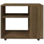 Mesa auxiliar madera contrachapada roble marrón 70x35x55 cm de vidaXL, Mesas auxiliares - Ref: Foro24-815107, Precio: 53,95 €...