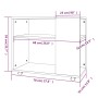 Beistelltisch aus braunem Eichenfurnier 70x35x55 cm von vidaXL, Seitentische - Ref: Foro24-815107, Preis: 53,95 €, Rabatt: %