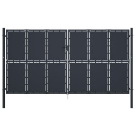 Anthracite gray steel garden gate 400x175 cm by vidaXL, garden gates - Ref: Foro24-144533, Price: 899,91 €, Discount: %