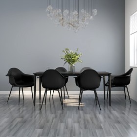 Dining chairs 6 units black PP by vidaXL, dining chairs - Ref: Foro24-3082357, Price: 311,47 €, Discount: %