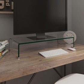 TV stand/Monitor riser clear glass 70x30x13 cm by vidaXL, TV Furniture - Ref: Foro24-244128, Price: 82,43 €, Discount: %