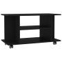 TV stand with wheels, engineered wood, black, 80x40x45 cm by vidaXL, TV Furniture - Ref: Foro24-800190, Price: 46,92 €, Disco...