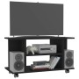 TV stand with wheels, engineered wood, black, 80x40x45 cm by vidaXL, TV Furniture - Ref: Foro24-800190, Price: 46,92 €, Disco...