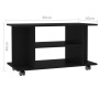 TV stand with wheels, engineered wood, black, 80x40x45 cm by vidaXL, TV Furniture - Ref: Foro24-800190, Price: 46,92 €, Disco...