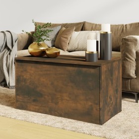 Smoked oak plywood storage trunk 84x42x46 cm by vidaXL, Toy chests - Ref: Foro24-815192, Price: 56,99 €, Discount: %