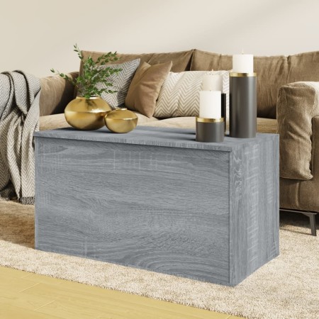 Baúl de almacenaje madera contrachapada gris Sonoma 84x42x46 cm de vidaXL, Baúles para juguetes - Ref: Foro24-815193, Precio:...