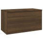 Baúl de almacenaje madera contrachapada marrón roble 84x42x46cm de vidaXL, Baúles para juguetes - Ref: Foro24-815194, Precio:...