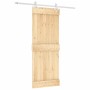 Puerta corredera con herrajes madera maciza de pino 80x210 cm de vidaXL, Puertas - Ref: Foro24-3203162, Precio: 161,43 €, Des...