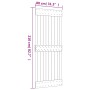 Puerta corredera con herrajes madera maciza de pino 80x210 cm de vidaXL, Puertas - Ref: Foro24-3203162, Precio: 161,43 €, Des...