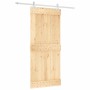 Sliding door with solid pine wood hardware 90x210 cm by vidaXL, Doors - Ref: Foro24-3203164, Price: 153,07 €, Discount: %