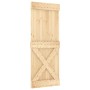 Puerta corredera con herrajes madera maciza de pino 80x210 cm de vidaXL, Puertas - Ref: Foro24-3203170, Precio: 156,40 €, Des...