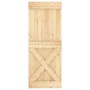 Sliding door with solid pine wood hardware 80x210 cm by vidaXL, Doors - Ref: Foro24-3203170, Price: 156,40 €, Discount: %