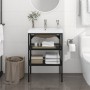 Estructura de baño con lavabo incorporado hierro negro de vidaXL, Tocadores de baño - Ref: Foro24-3101377, Precio: 172,62 €, ...