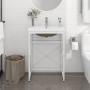 Bathroom structure with built-in white iron sink by vidaXL, bathroom vanities - Ref: Foro24-3101386, Price: 166,40 €, Discoun...