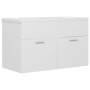 Mueble con lavabo madera de ingeniería blanco de vidaXL, Tocadores de baño - Ref: Foro24-3070829, Precio: 186,56 €, Descuento: %