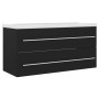 Mueble con lavabo aglomerado negro de vidaXL, Tocadores de baño - Ref: Foro24-3099069, Precio: 326,39 €, Descuento: %