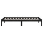 Estructura de cama madera maciza individual negra 75x190 cm de vidaXL, Camas y somieres - Ref: Foro24-809981, Precio: 83,20 €...