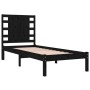 Black single solid wood bed frame 75x190 cm by vidaXL, Beds and slatted bases - Ref: Foro24-3104182, Price: 119,40 €, Discoun...