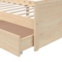 Bed frame with drawers solid pine wood 90x200 cm by vidaXL, Beds and slatted bases - Ref: Foro24-322159, Price: 176,21 €, Dis...