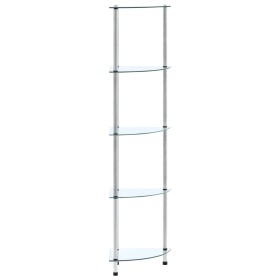 5-tier transparent tempered glass shelf 30x30x130 cm by vidaXL, Bookcases and shelves - Ref: Foro24-249516, Price: 47,99 €, D...