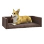 Cama de maletero para perros aspecto de lino marrón 90x60 cm de vidaXL, Camas para perros - Ref: Foro24-171356, Precio: 34,93...