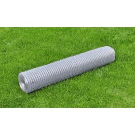 25x1m silberverzinktes Stahldrahtgeflecht von vidaXL, Zaunpaneele - Ref: Foro24-140431, Preis: 70,19 €, Rabatt: %