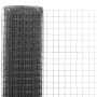 Chicken wire fence, steel with grey PVC coating, 10x1 m by vidaXL, fence panels - Ref: Foro24-143639, Price: 26,47 €, Discoun...