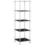 5-tier black tempered glass shelf 40x40x130 cm by vidaXL, Bookcases and shelves - Ref: Foro24-249511, Price: 61,33 €, Discoun...