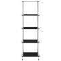 5-tier black tempered glass shelf 40x40x130 cm by vidaXL, Bookcases and shelves - Ref: Foro24-249511, Price: 61,33 €, Discoun...