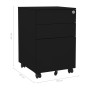 Black steel filing cabinet 39x45x60 cm by vidaXL, Filing cabinets - Ref: Foro24-335980, Price: 153,99 €, Discount: %