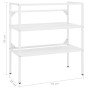 White iron washbasin structure 79x38x83 cm by vidaXL, bathroom vanities - Ref: Foro24-338486, Price: 64,99 €, Discount: %