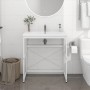 White iron washbasin structure 79x38x83 cm by vidaXL, bathroom vanities - Ref: Foro24-338498, Price: 58,36 €, Discount: %