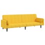 2-seater sofa bed with two yellow fabric pillows by vidaXL, Sofas - Ref: Foro24-337497, Price: 191,20 €, Discount: %