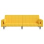 2-seater sofa bed with two yellow fabric pillows by vidaXL, Sofas - Ref: Foro24-337497, Price: 191,20 €, Discount: %